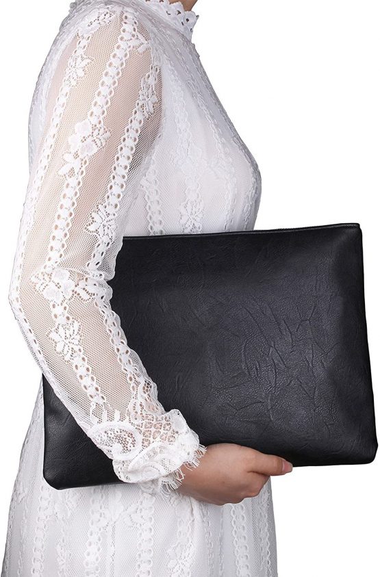 Tskybag Oversized Clutch Bag Purse, Womens Large Pu leather Evening Wristlet Handbag - Image 2