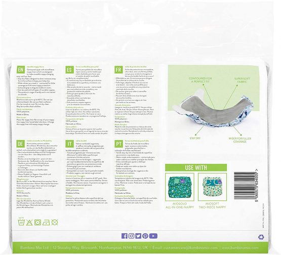 Bambino Mio, reusable nappy liners, 8 pack - Image 2