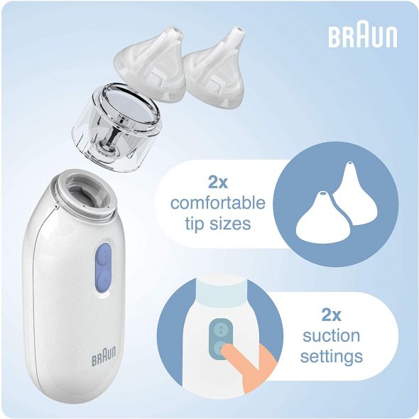 Braun Nasal Aspirator 1, Clear Stuffy Noses Quickly & Gently. Electric