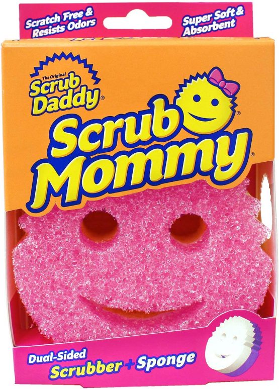Dual Sided Texture Changing Sponge/Scrubber Kitchen Sponge - Super Absorbent Sponge Side - Scrub Mommy by Scrub Daddy (Pink)