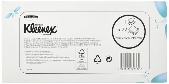 Kleenex 8824 Cosmetic Wipes 3-lgdard White 20 x 20 cm 72 ST - Image 2