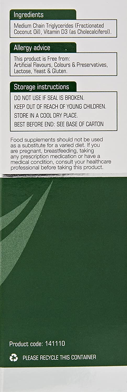 Natures Aid Vitamin D3 Liquid 2500iu 50ml, High Strength Cholecalciferol VIT D Drops, Bone & Immune Support, Vegan, Non-GMO - Image 3