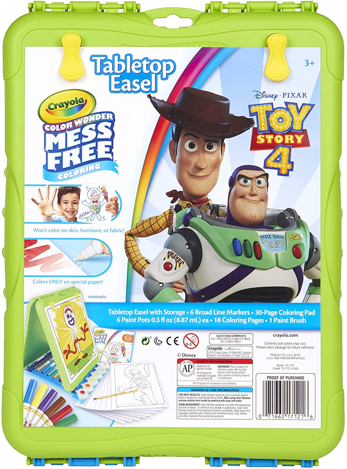 CRAYOLA color Wonder Travel Esel Toy Story Pages with BONUS pages, Markers and color Wonder Paint Coloring Travel Books and Esel MEGA set - Image 2