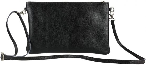 Girly Handbags Genuine Italian Snake Skin Metallic Leather Clutch Bag - Image 3