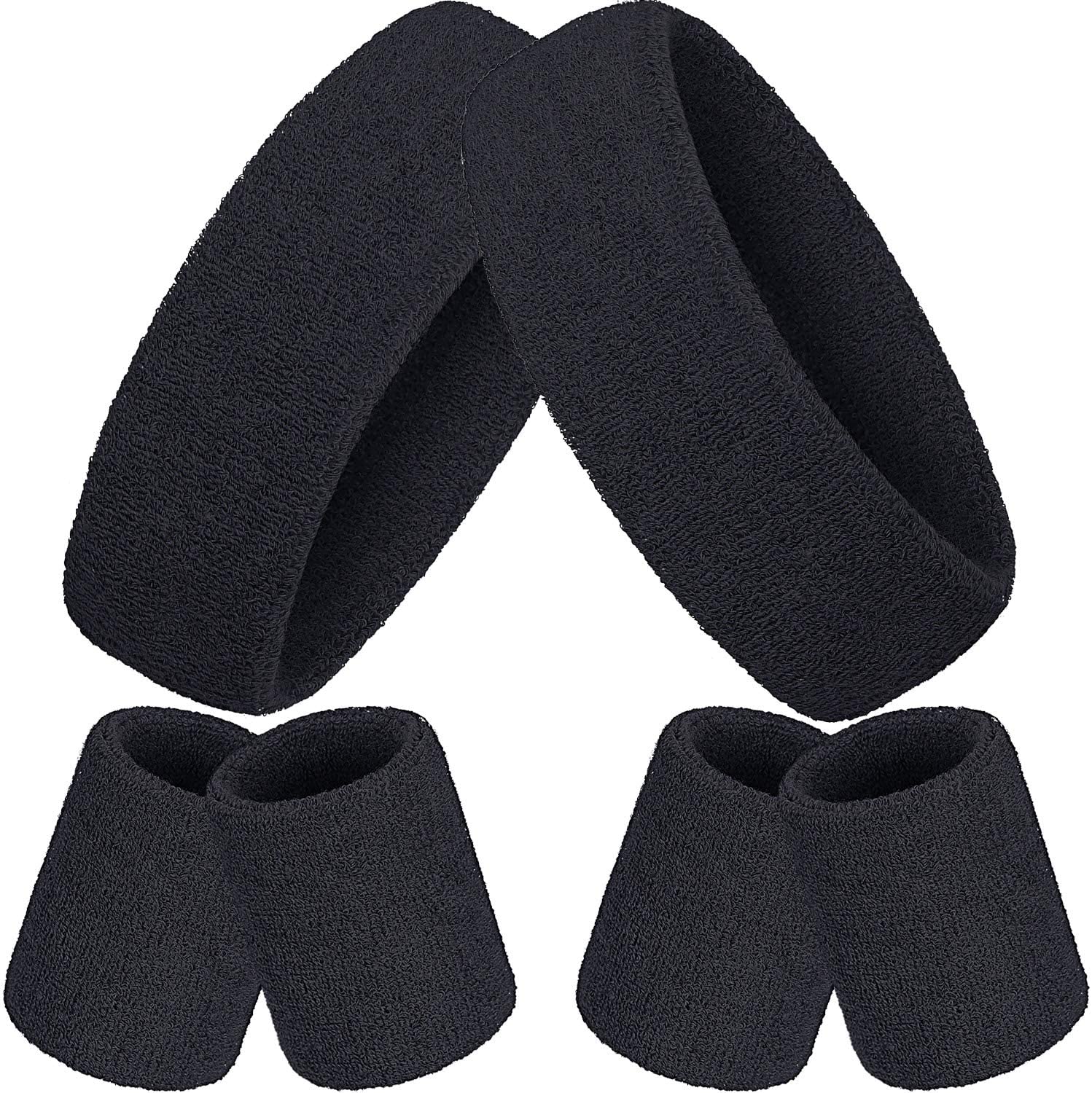 Sports Headbands Set, Includes Sports Headband and Wrist Bands