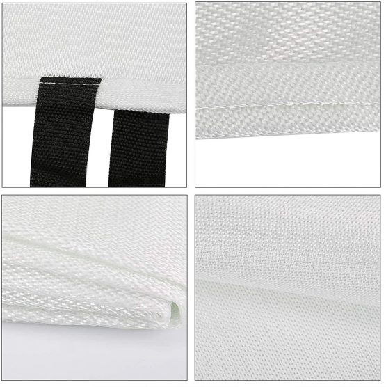 Toneeko Fiberglass Fire Blanket for Emergency Surival, Flame Retardant Protection and Heat Insulation, Designed for Kitchen,Fireplace,Grill,Car,Camping(White(1.0 * 1.0m)) - Image 4