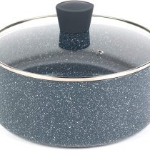 Russell Hobbs RH00849EU Blue Marble 24 cm Non-Stick Stockpot | Pressed Aluminium | Induction Suitable | Heat Resistant Exterior