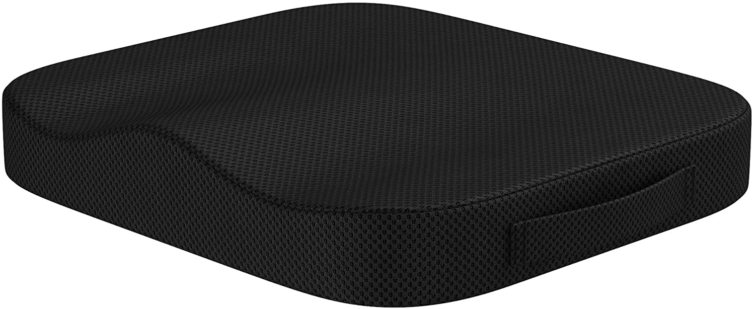 bonmedico Memory Foam Seat Cushion for Office Chair, Non-Slip, Seat Pads for Coccyx Pain Relief to Support Standing
