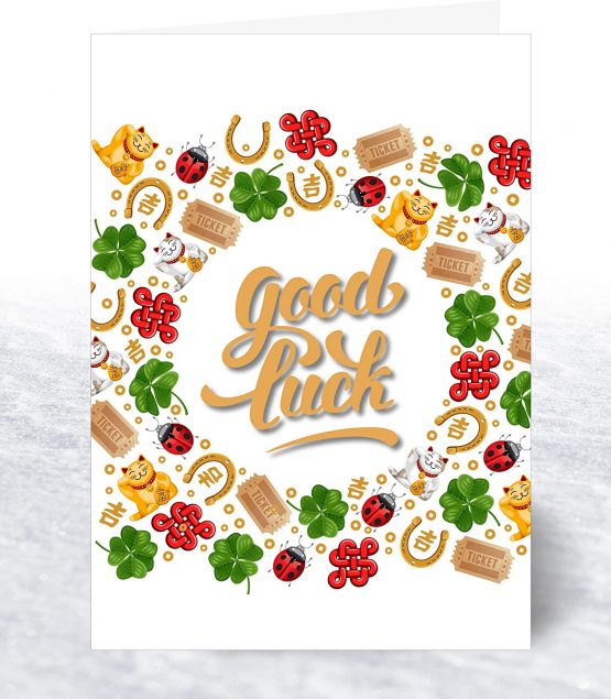 12 x Good Luck Cards by Olivia Samuel - Folding Style Multi Pack with Envelopes - Image 4
