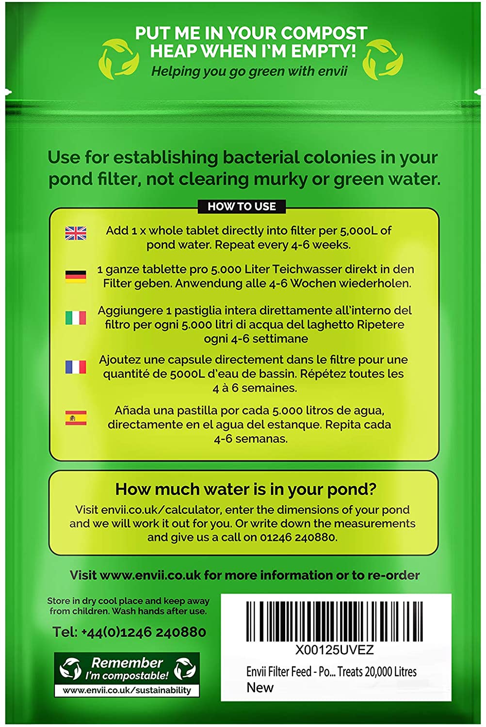 Envii Filter Feed, Pond Filter Starter Bacteria Treatment, Boosts Beneficial Bacteria Activity - Image 2