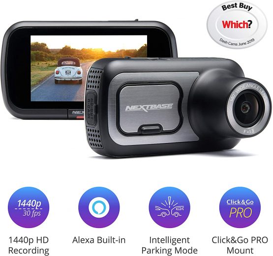 Nextbase 422GW Dash Cam Front and Rear Camera- Full 1440p/30fps Quad HD In Car Camera- WiFi Bluetooth GPS- Alexa Built-in- Night Vision- intelligent Parking Mode- 280° / 360 Dual 6 Lane Wide Recording - Image 2