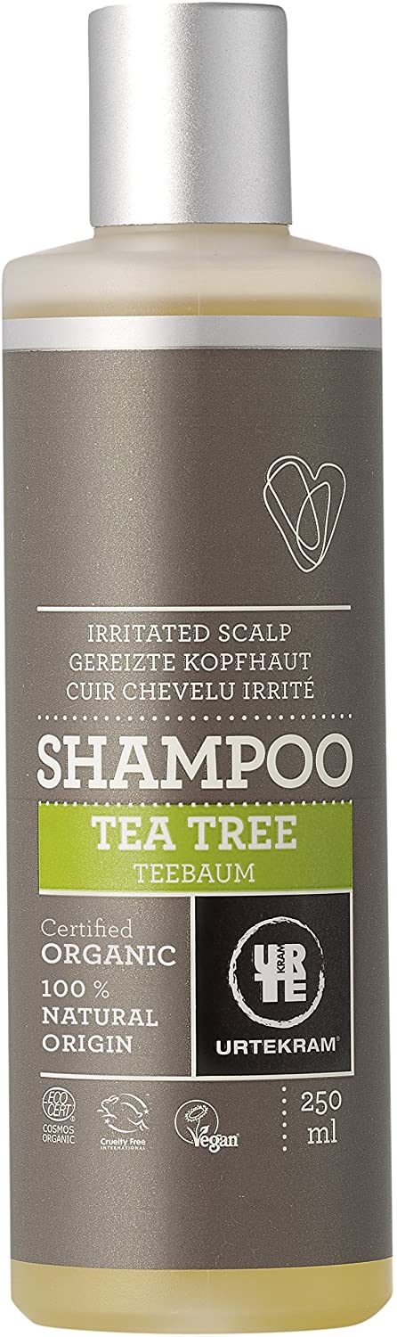Urtekram Shampoo, Irritated Scalp, Vegan, Organic, Natural Origin, Tea Tree, 250 ml, 250 ml (Pack of 1)