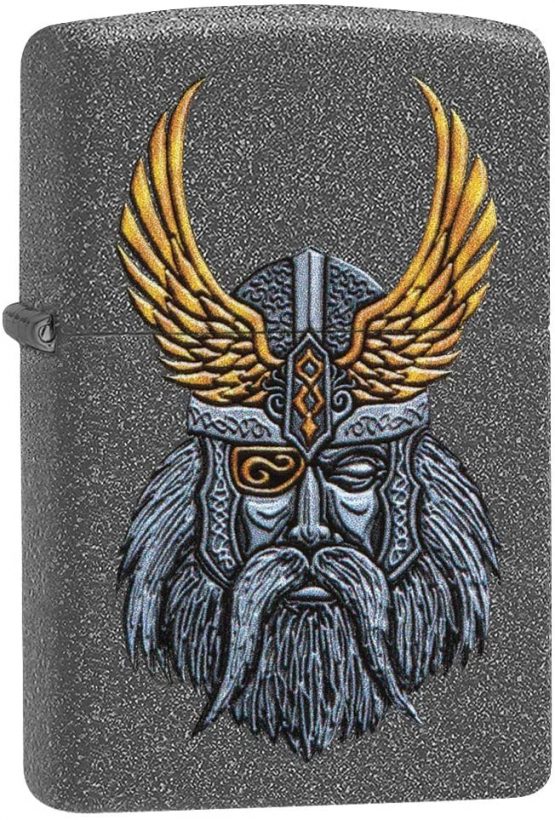 Zippo Lighter, Viking Brass, 5.5 x 3.5 x 1 cm