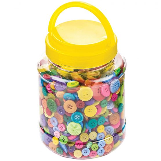 Baker Ross AV639 Assorted Multicoloured Buttons, Embellishments for Kids Arts and Crafts Activities, (Pack of 600g) - Image 4