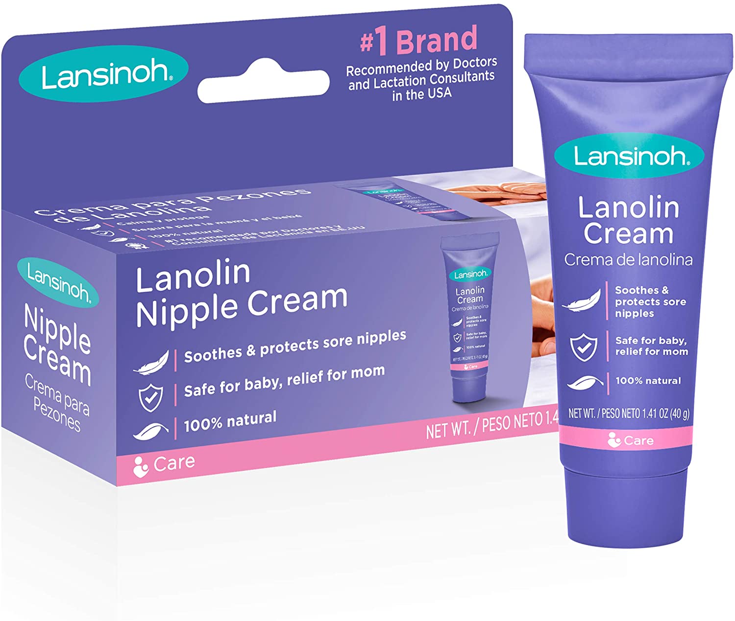 Lansinoh Breastfeeding Salve - HPA Lanolin, 1.41 oz, Cream, 40g / 41 fl oz