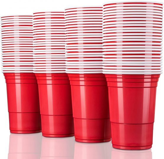 TRESKO® Red American Party Cups Drinking Cups, for Softdrinks Beer Cola Cocktails Beer Pong, Capacity 473 ml, Extra Strong Quality (100 Pack) - Image 4