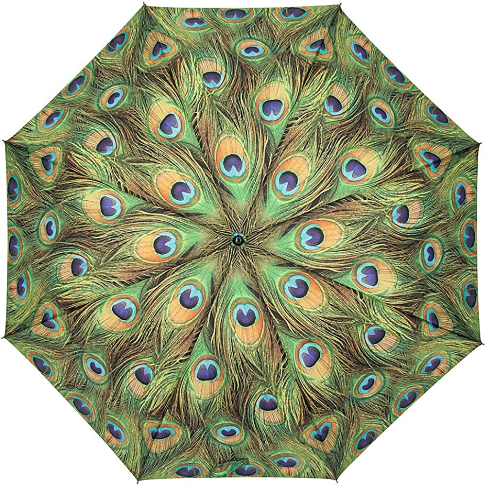 VON LILIENFELD® Umbrella Automatic Women Motif Peacock, Multicolor, Medium - Image 2