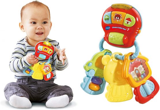 VTech - Baby Keys Interactive Electronic Rattle with Voice and Lights (3480-505122), Assorted Colour/Model - Image 3