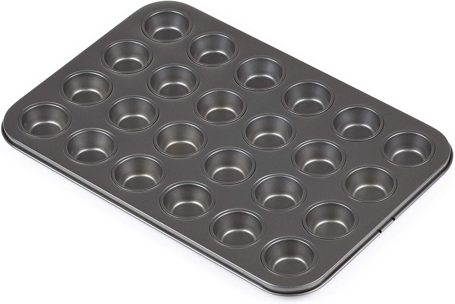 Prochef Teflon Non-Stick Premium Coated 24 Mini Cup Muffin Tray, Length 38cm x Width 26cm, Black - Image 3