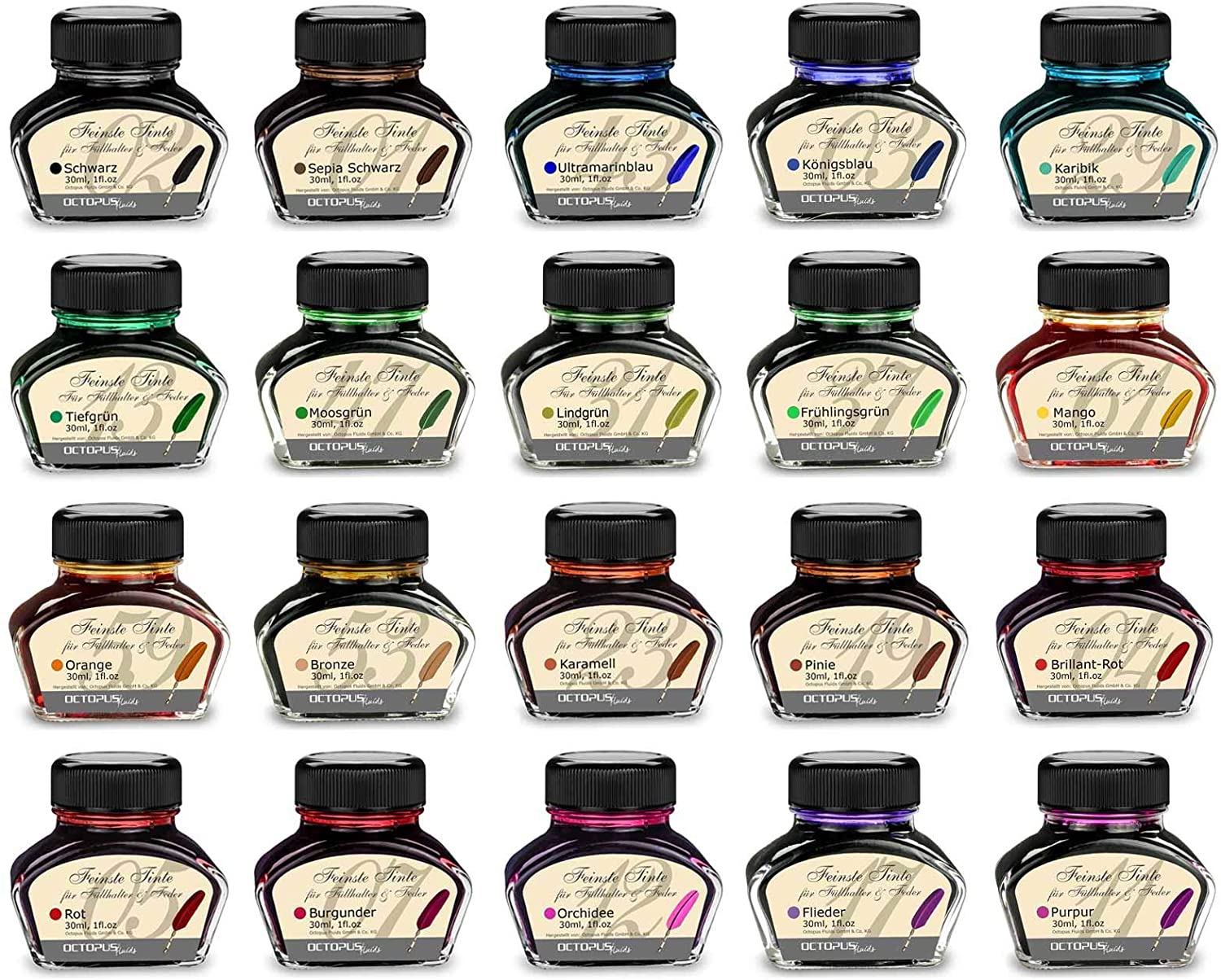 Fountain Pen Ink in Ink Glass,Writing Ink for Fountain Pen Fountain Pen Ink in Deep Green 30ml, inkpot, Calligraphy Ink - Image 4