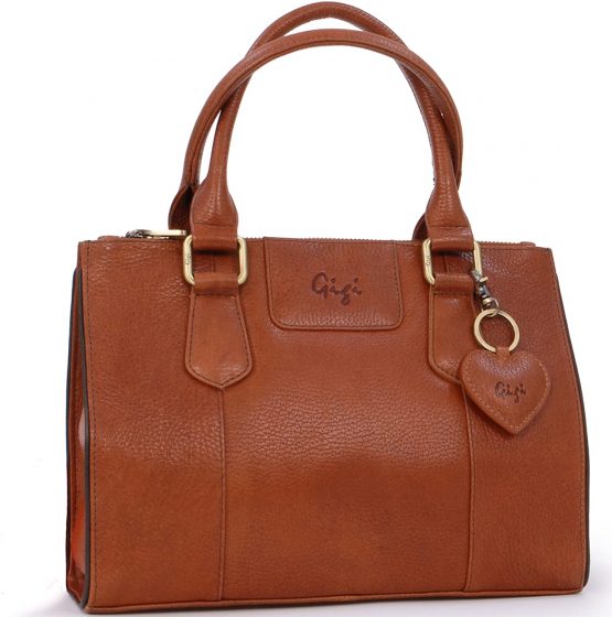 GIGI - Women's Mid-Size Leather Tote Handbag - Top Handle Bag - GIOVANNA 9046