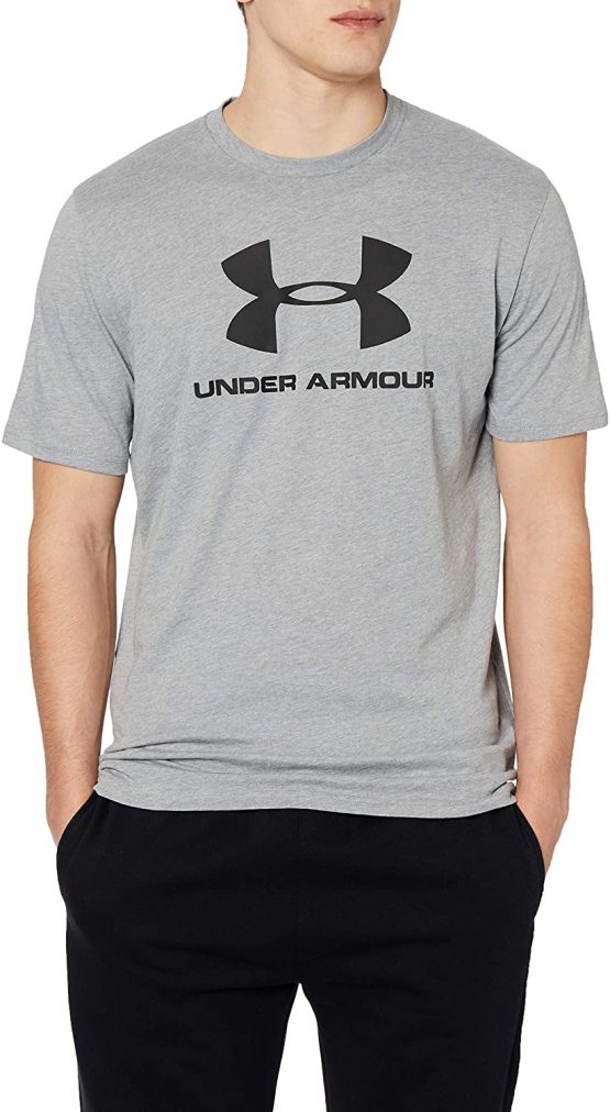 Under Armour Men's Sportstyle Short Sleeve Logo T-Shirt, Black, Small