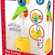 BRIO Stacking Record & Play Parrot Toddler Toys for Ages 12 Months Up (Kids 1 Year Old)