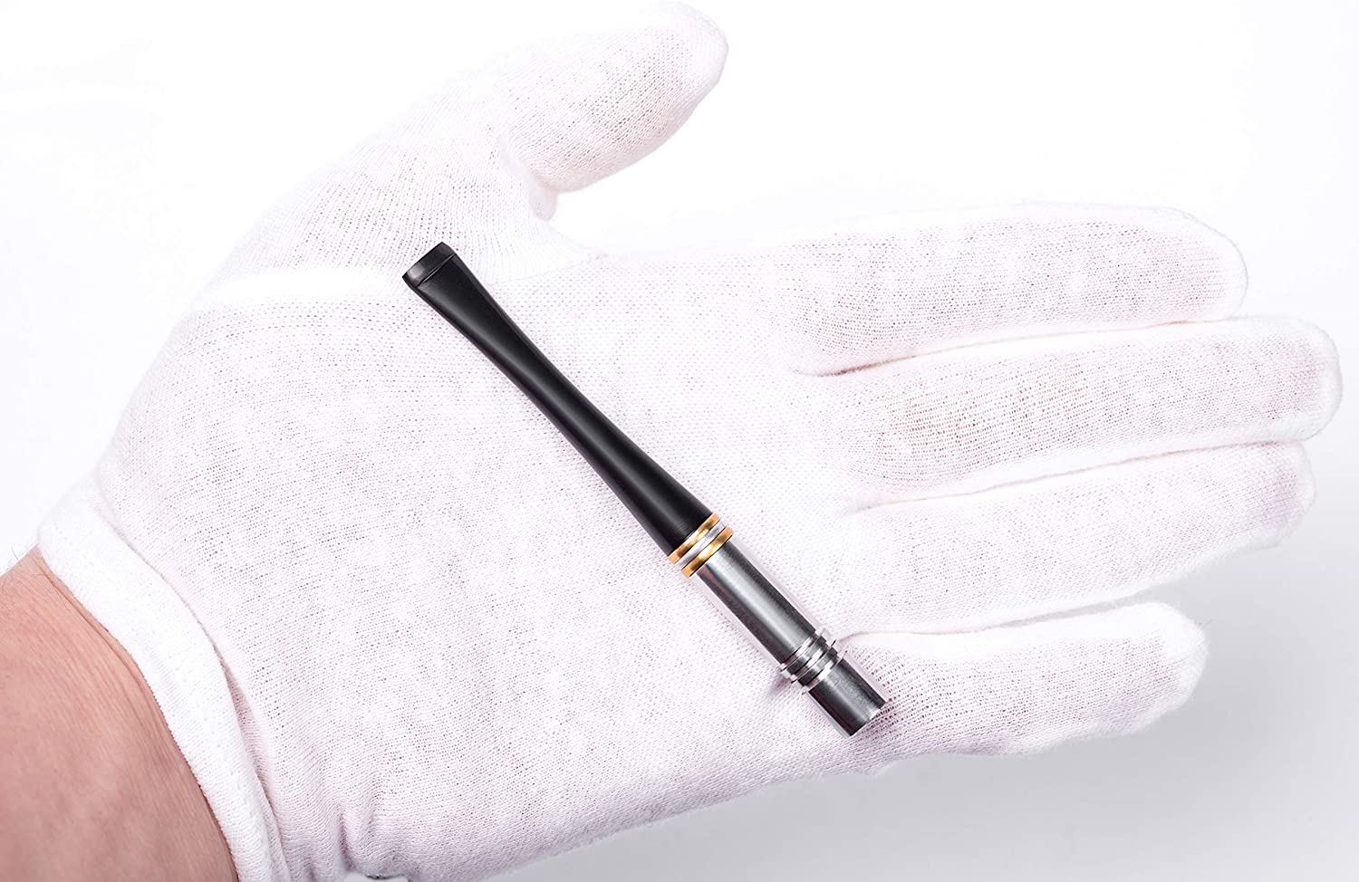 Dr. Watson - 10 cm Art Deco Metal Cigarette Holder, fits Regular cigarettes, silver, 1 Stück (1er Pack) - Image 4