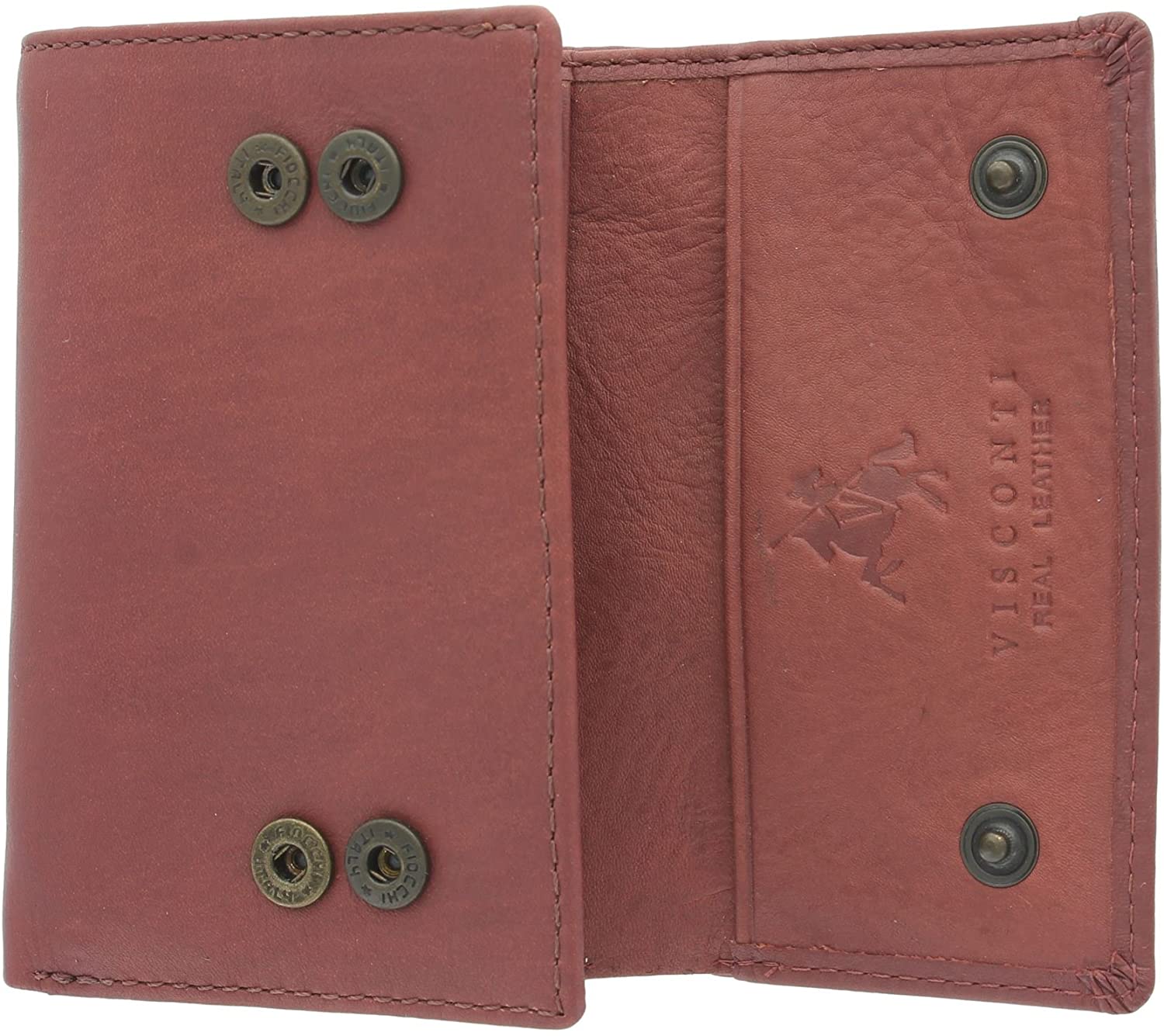 Visconti Compact Leather Keycase Wallet 1178 Brown - Image 2
