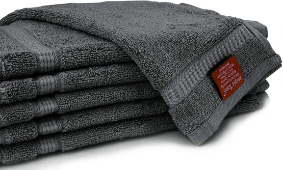 Utopia Towels Premium Fingertip Towel Set (12 x 12 Inches, Grey) 600 GSM 100% Cotton Washcloths & Face Cloth, Highly Absorbent and Soft Feel (12-Pack) - Image 2