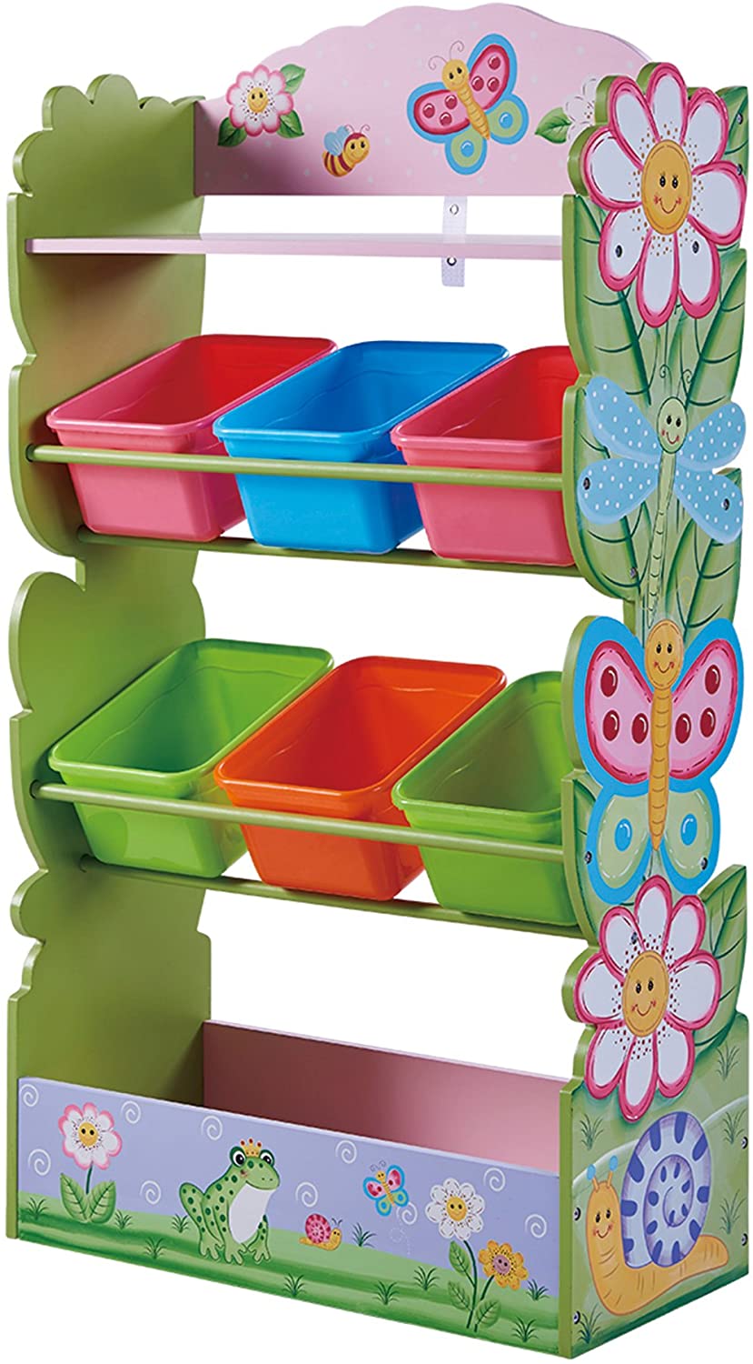 Fantasy Fields Children Magic Garden Wooden Toy Storage Tidy Organiser TD-12710A, Pink