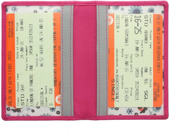 Mala Leather CARA Collection Travel Pass / Oyster Card Holder 620TC_73 Grey - Image 4