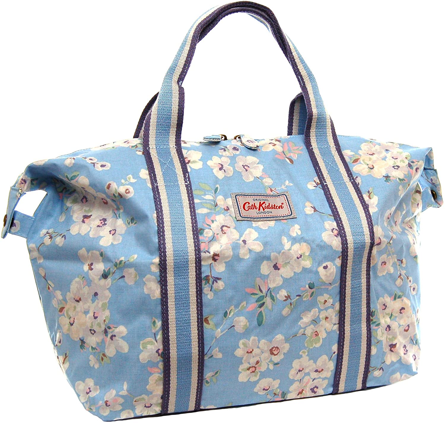 Cath Kidston Foldaway Shopper Bag Holdall Wellsley Blossom in Soft Blue