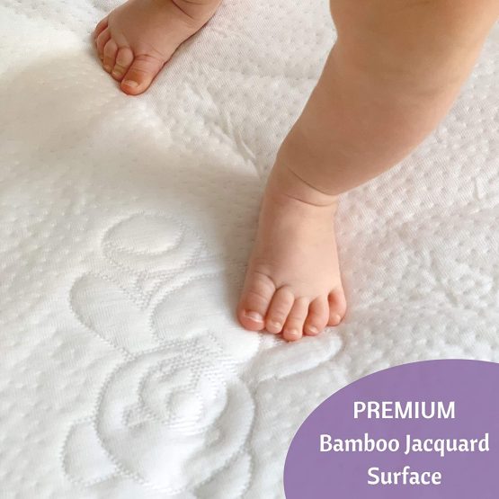 Premium Cot Bed Mattress Protector 70 x 140 cm Noiseless Waterproof Pad Cover Fitted Sheet Natural Bamboo Silent Topper for Baby Toddler Children Cotbed - Image 2