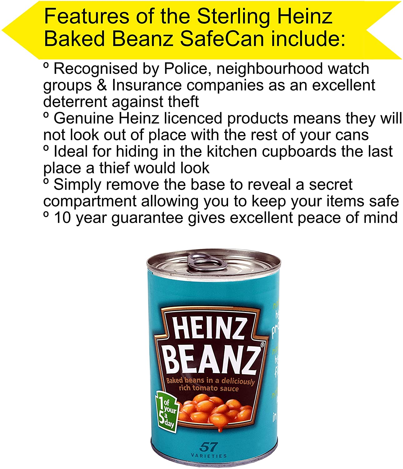 Sterling 201HT SafeCan Heinz Baked Beanz - Secret Stash Hidden Storage, 1 unit - Image 2
