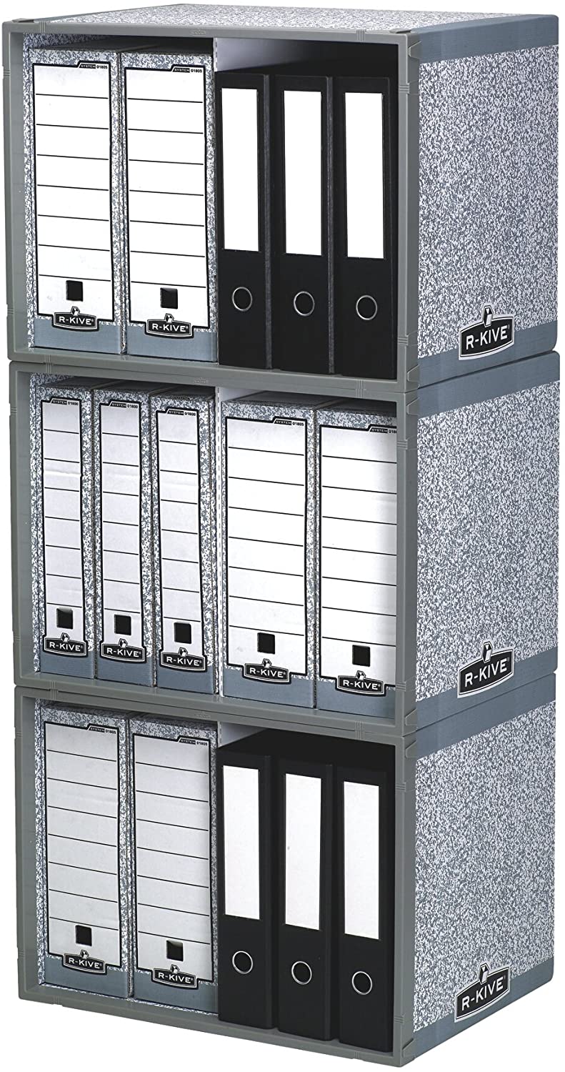 Fellowes R-Kive System STAX File Store (Pack of 5), Grey