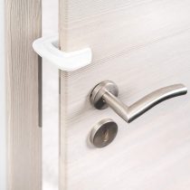 Coona 2in1 Baby Safety Door Stopper - Non-Slip Rubber Door Finger Guard and Door Wedge in One - White