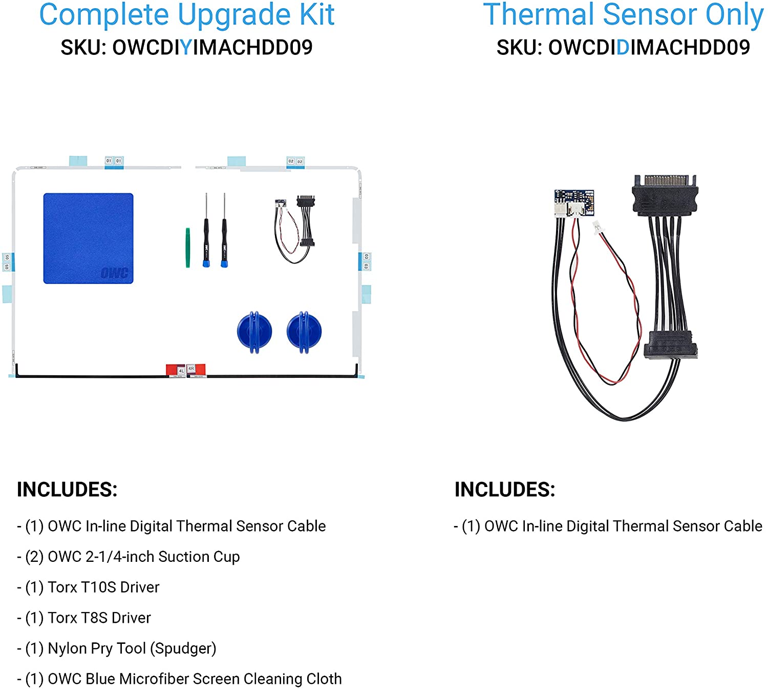 OWC - DIY Bundle Complete Hard Drive Upgrade Kit for Apple iMac late 2009-2010 Models, Black, Blue, Red, Kit de mise à niveau complet - Image 2