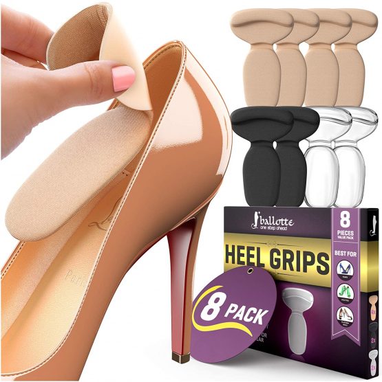 Premium Heel Grips for Ladies Shoes [Extra Sticky Heel Pads] Gel Shoe