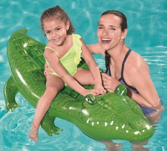 Bestway 41010 Inflatable Crocodile Pool Float Ride-On, Green 168 x 89 cm - Image 2