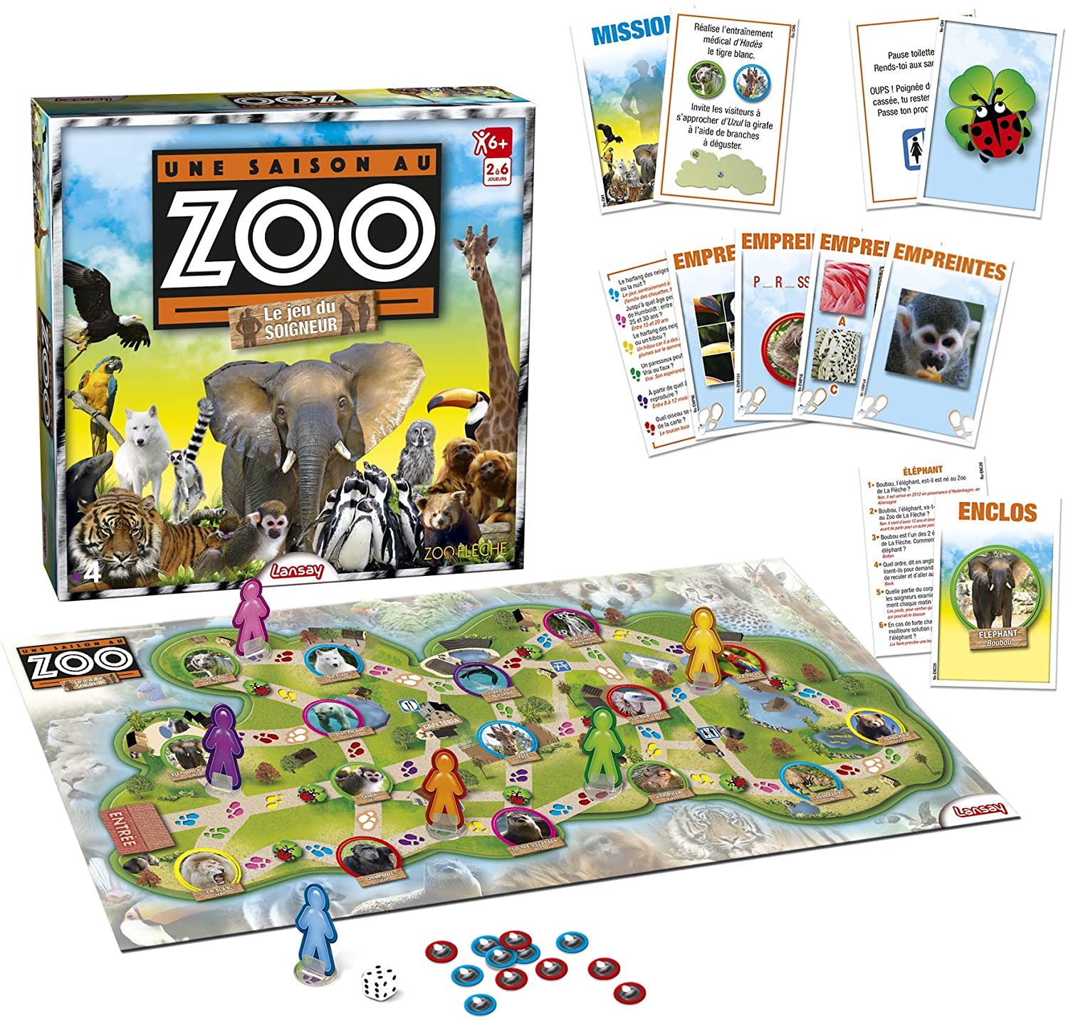 Lansay, A ZOO SEASON, Board Game for Children 6 Years, Educational Animal Game with 1000 Questions, Caregiver Quiz - Image 2