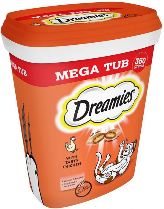 Dreamies Chicken Treats Mega Tub (350g) (May Vary) - Image 2