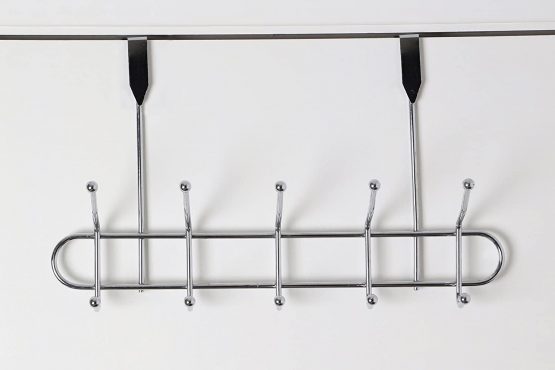 Premier Housewares 509729 10 Hook Over Door Hanger - Chrome, H25 x W41 x D14cm - Image 2