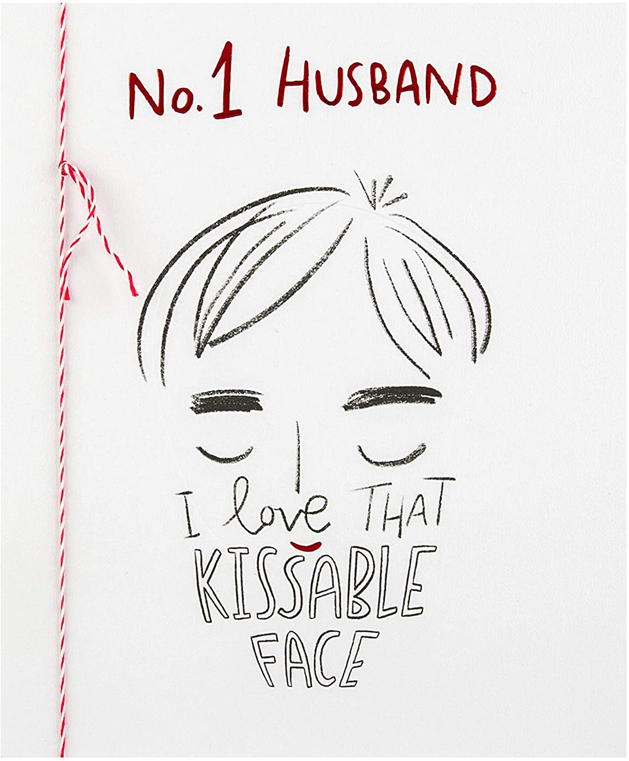 Valentine Card for Husband from Hallmark - Embossed Design, 16.2cm x 13.5cm