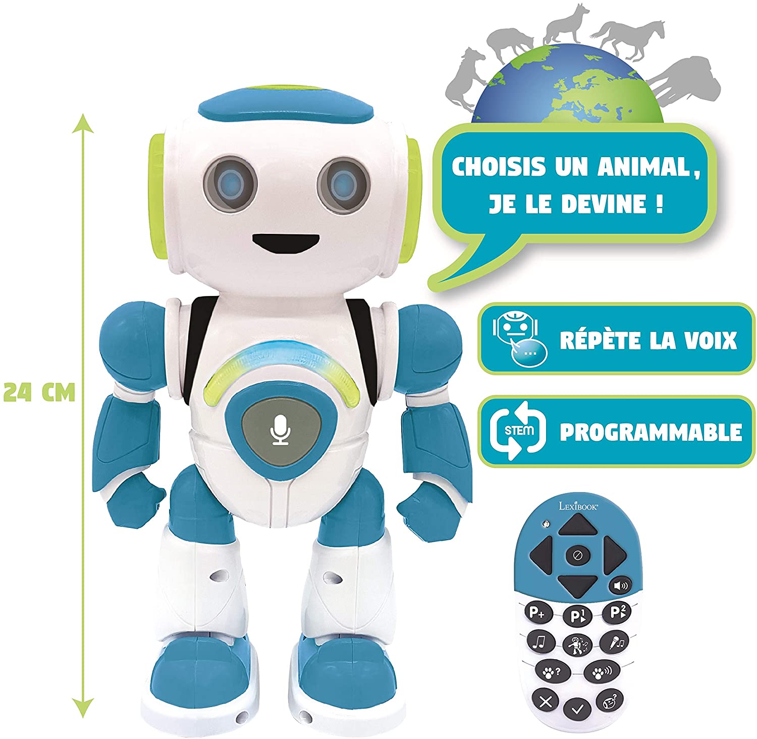 LEXIBOOK Smart Robot That Reads Minds - Toy For Boys And Girls (French Language), Assorted Color, Medium