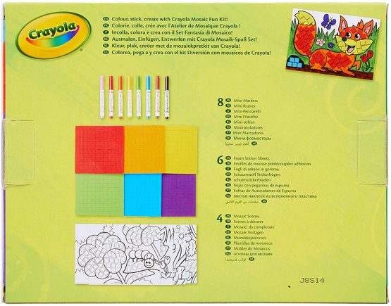 Crayola – Mosaic Workshop – Craft – Activity Kits – For Ages 4 and Up – Drawing and Colouring Game - Image 3