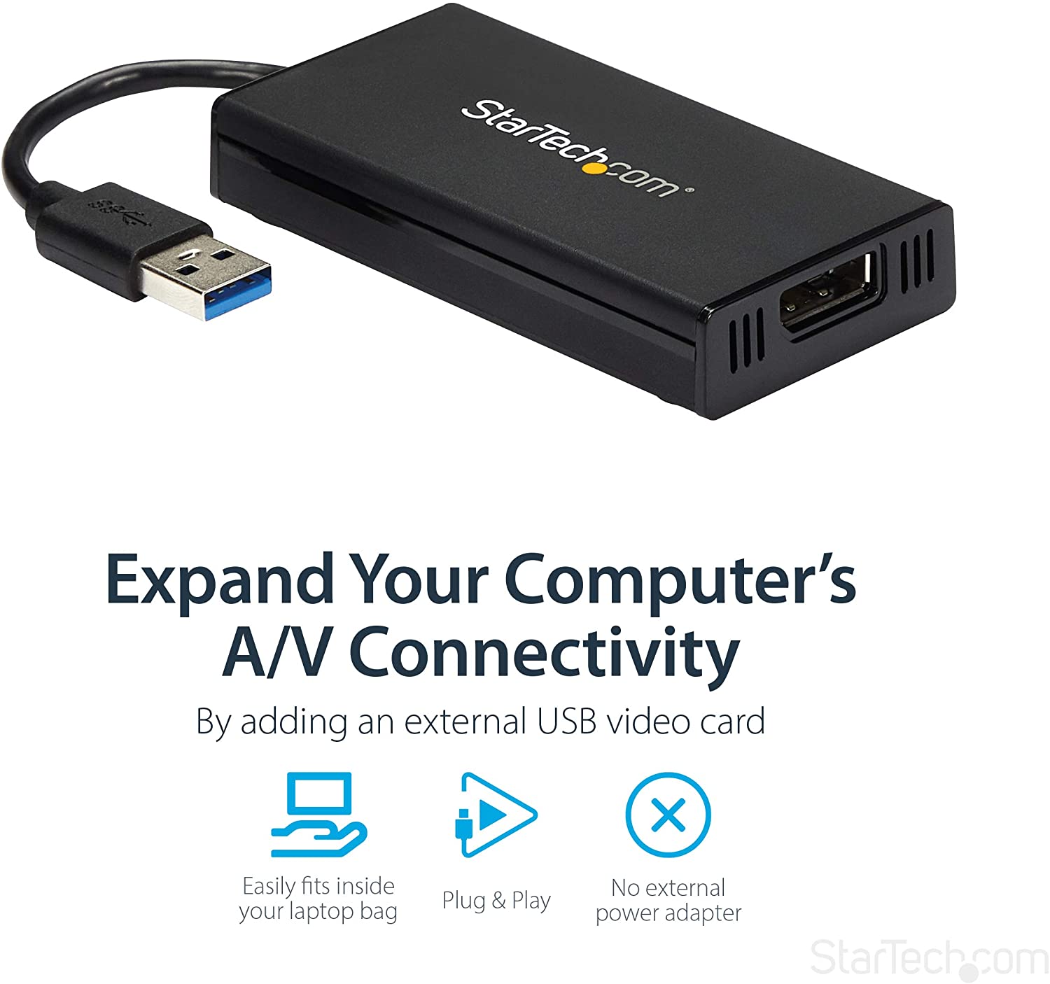 StarTech USB 3.0 to DisplayPort Adapter 4K Ultra HD, DisplayLink ...
