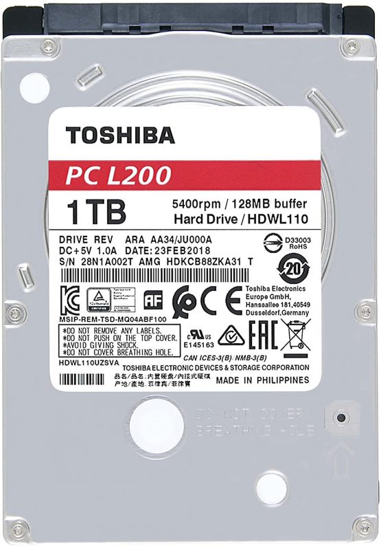 Toshiba L200 1 TB 7 mm 2.5 Inch SLIM SATA HDD - Image 3