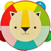 Petit Collage PTC342 Kaleidoscope Lion Wooden Tambourine, Multi