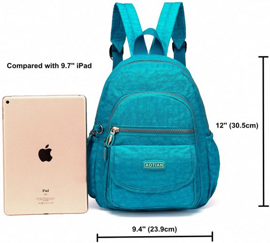 AOTIAN Nylon Lightweight Sturdy Little Casual Backpack 7 L Turquoise - Image 2